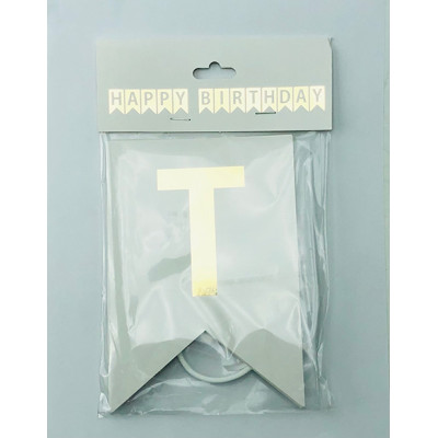 Гірлянда "Happy Birthday " біла RI16122002