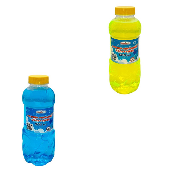 Розчин для мильних бульбашок Colorplast блакитний 500 мл 3405