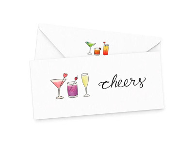Подарунковий конверт FunMi "Cheers" білий 22509