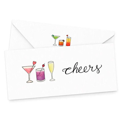 Подарунковий конверт FunMi "Cheers" білий 22509