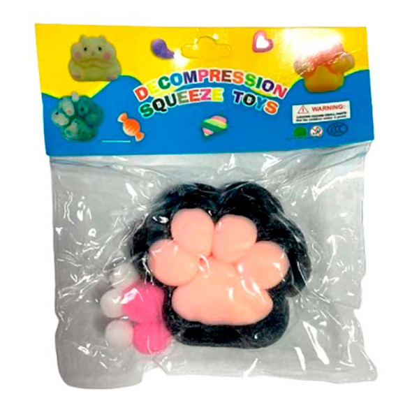 Лапка антистрес чорно-персикова st-49