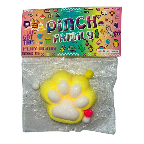 Лапка антистрес жовта з білим st-5