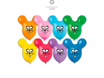 Повітряні кульки латексні миша асортимент GPF020