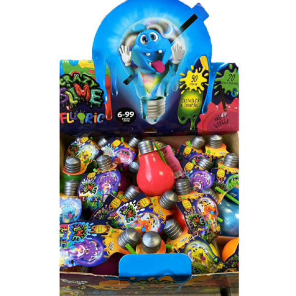 Слайм Danko Toys "Crazy Slime Fluoric" у вигляді лампочки SLM-07-01U