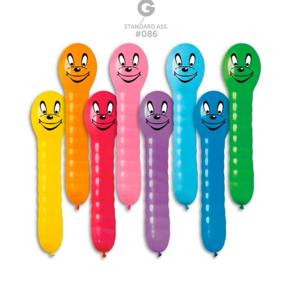 Повітряні кульки латексні гусениця асортимент GPF5 D