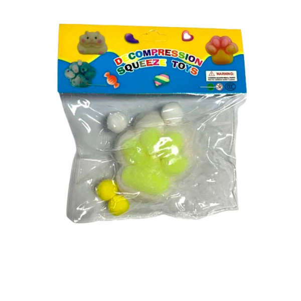 Лапка антистрес біло-жовта st-50