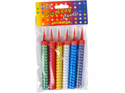 Холодний фонтан Кольоровий для торта 10 см 6 шт 96152