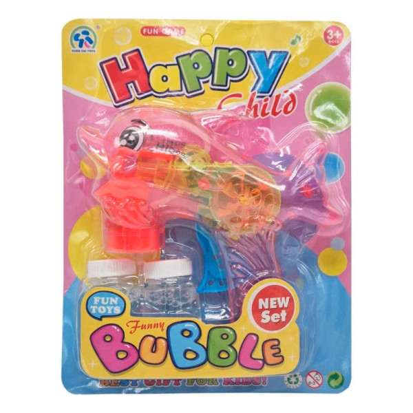 Пістолет з мильними бульбашками "Дельфінчик" 3333B_Pink