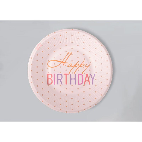 Паперові тарілки Твоя Забава "Happy Birthday" рожеві 18 см 10 штук 12449 Паперові тарілки Твоя Забава "Happy Birthday" рожеві 18 см 10 штук 12449
