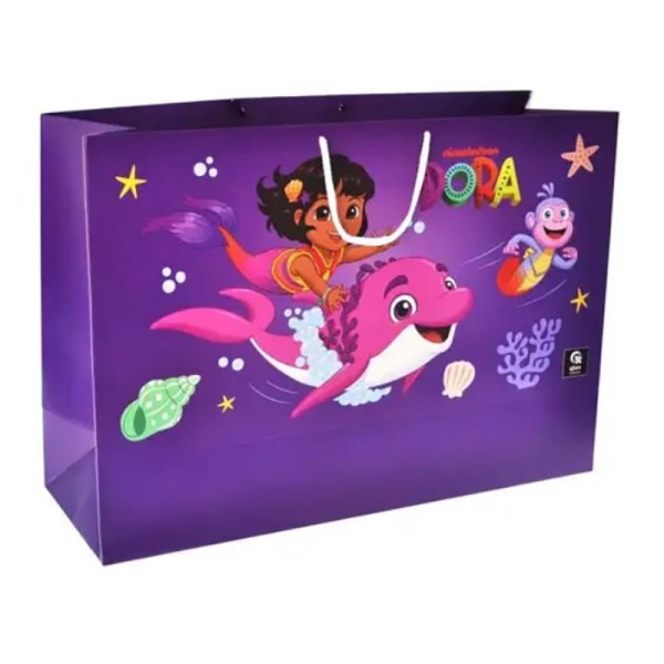 Пакет паперовий qbee XL "Дора мандрівниця" 50x35x17 см QB004-302