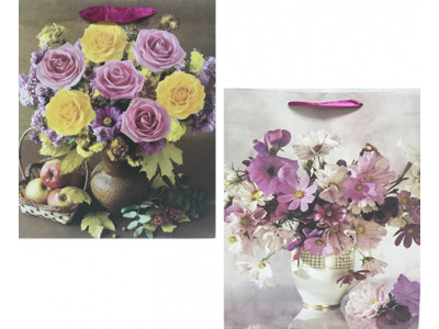 Подарунковий пакет ламінований матовий "Шикарний букет" 33х265х135 см 280812