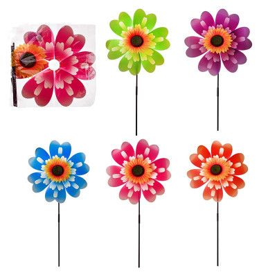 Іграшка вітрячок квітка 5 кольорів в асортименті 36 см V2105