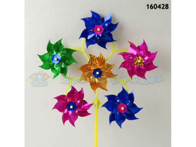 Вітрячок кольоровий на паличці 30см 160428 Вітрячок кольоровий на паличці 30см 160428