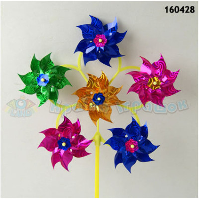 Вітрячок кольоровий на паличці 30см 160428 Вітрячок кольоровий на паличці 30см 160428