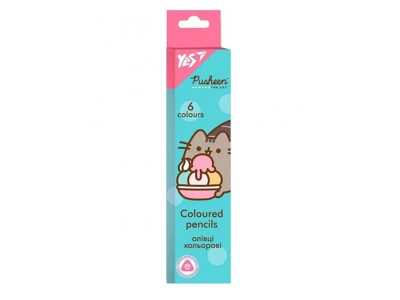 Олівці YES Pusheen the cat кольорові 6 шт. 290698 Олівці YES Pusheen the cat кольорові 6 шт. 290698