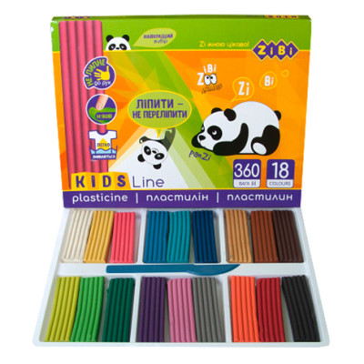 Пластилін 18 кольорів ZB.6212 Пластилін 18 кольорів ZB.6212