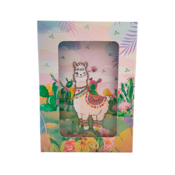 Блокнот на замочку в подарунковій коробці 170x120х30mm 70g 56 л Тукан A641854; A641902_Llama