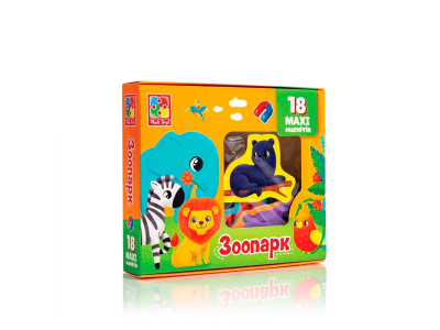 Набір магнітів Vladi Toys Зоопарк 18 тварин магнітів VT3106-25