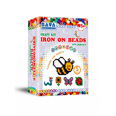 Набір дитячої творчості Розумник "Магніти з термомозаїки Квіти-комахи" ТМ-002 Набір дитячої творчості Розумник "Магніти з термомозаїки Квіти-комахи" ТМ-002