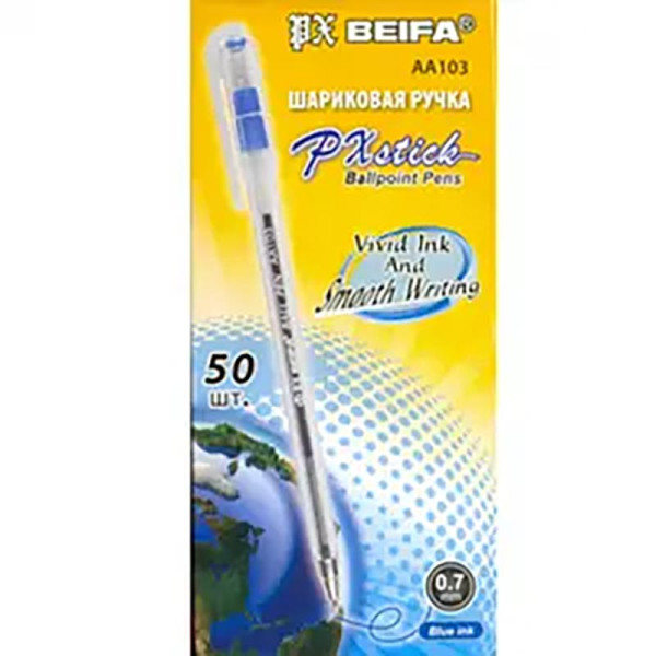 Ручка Beifa кулькова синя АА110В Ручка Beifa кулькова синя АА110В