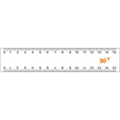 Лінійка YES пластикова 15 см для правші та шульгі 370329 Лінійка YES пластикова 15 см для правші та шульгі 370329