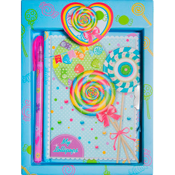 Блокнот дитячий на замочку в подар.коробочці з ручкою 150x110mm 70g 56 л 640711-A Блокнот дитячий на замочку в подар.коробочці з ручкою 150x110mm 70g 56 л 640711-A