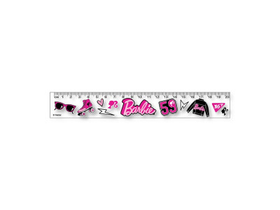 Лінійка YES Barbie пластикова 20 см 370618