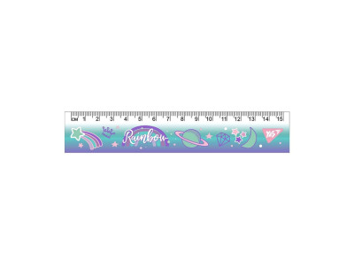 Лінійка YES Rainbon пластикова 15 см 370649