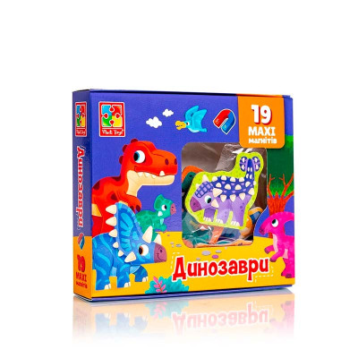 Набір магнітів Vladi Toys "Динозаври" 19 елементів VT3106-23