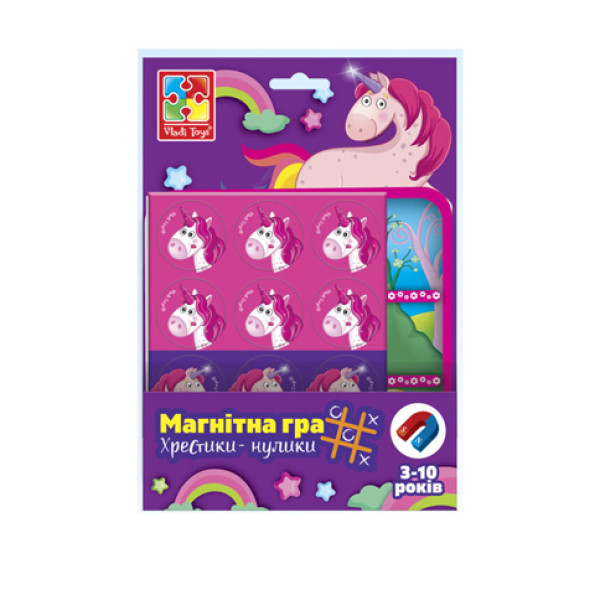Магнітна гра "Єдиноріг. Хрестики нуліки" рус VT3703-08