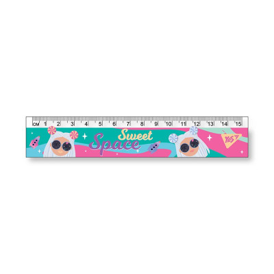 Лінійка YES Sweet space пластикова 15 см 370593