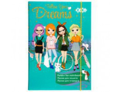 Папка для зошитів "DREAMS" (картонна на гумках) ZB17.14964