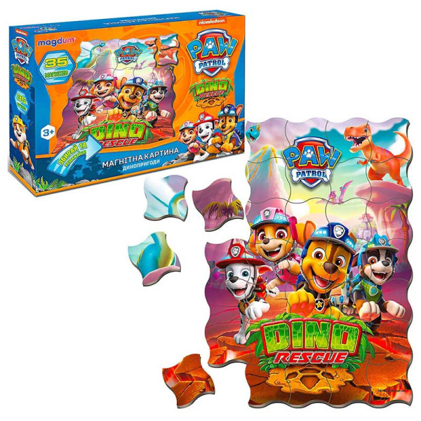 Набір магнітів Магнітна картина Щенячий патруль Динопригода ML4034-35 Набір магнітів Магнітна картина Щенячий патруль Динопригода ML4034-35
