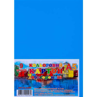 Кольоровий картон А5 двосторонній "Офорт" 9 листів 95521