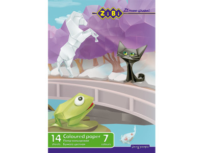 KIDS Line Папір кольоровий А4 14 аркушів/7 кольорів ZB.1901