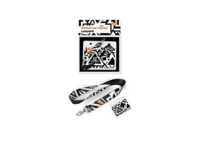 Бейдж YES Lanyard горизонтальний із стрічкою чорний 940242