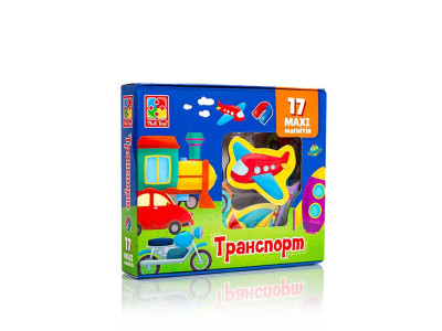 Набір магнітів Vladi Toys "Транспорт" 17 елементів VT3106-26