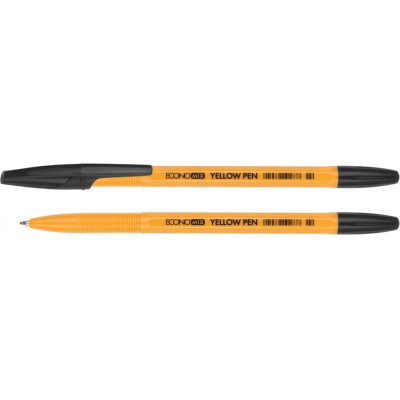 Ручка Economix Yellow pen кулькова чорна 101877