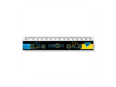 Лінійка YES Neon пластикова 15 см 370607