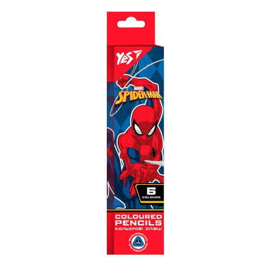 Олівці YES Marvel Spider-man кольорові 6 шт. 290700