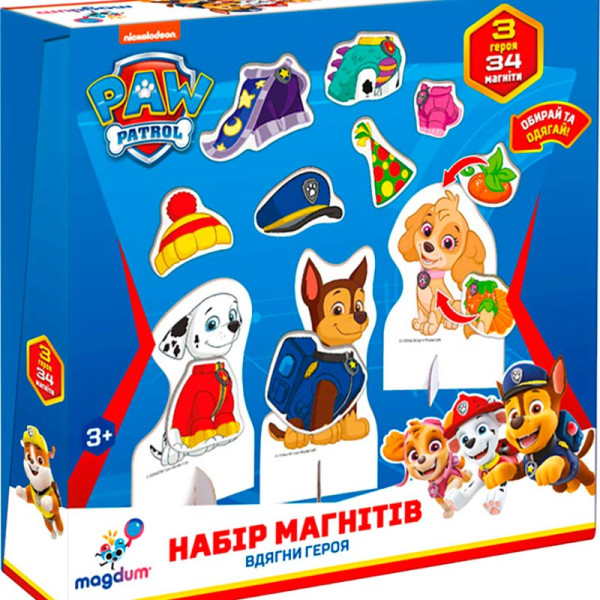 Набір магнітів Щенячий патруль. Вдягни героя ML4034-13
