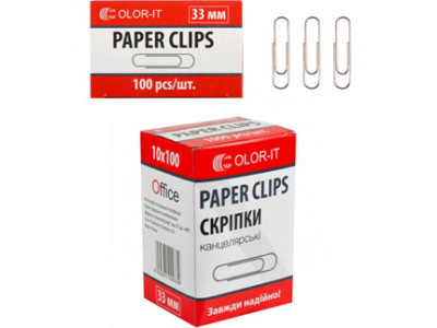 Скріпка метал 33мм кругла "С" C-34