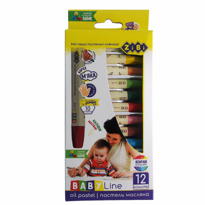 Пастель олійна (12 кольорів) ZB.2490 Пастель олійна (12 кольорів) ZB.2490