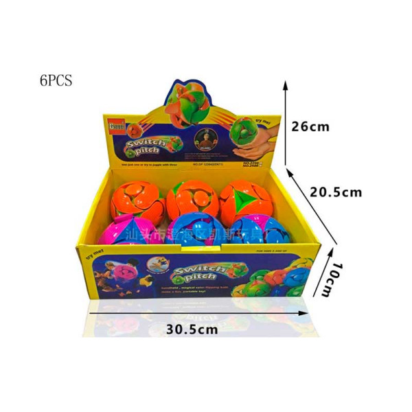 Куля - трансформер по 6 шт розкриваються в повітрі 2 кольори мікс 2208