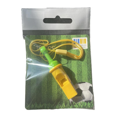 Свисток Tigres спортивний з ремінцем 39942_Green-Yellow