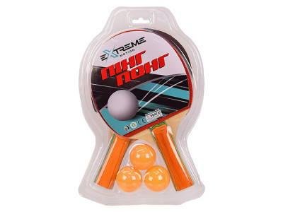 Теніс настільний Extreme Motion 2 ракетки 3 мячики в слюді TT2112