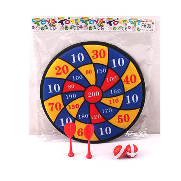 Дартс тканинний з дротиками і м'ячиками на липучці F609 Дартс тканинний з дротиками і м'ячиками на липучці F609