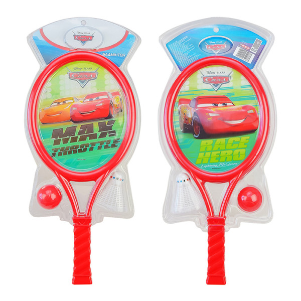 Бадмінтон "Тачки"2 ракетки+ волан та м'яч LR1004 Бадмінтон "Тачки"2 ракетки+ волан та м'яч LR1004