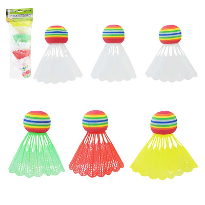 Набiр воланчикiв для бадминтону 3 білих 3 кольорових 6 штук в комплекті BD20597 Набiр воланчикiв для бадминтону 3 білих 3 кольорових 6 штук в комплекті BD20597