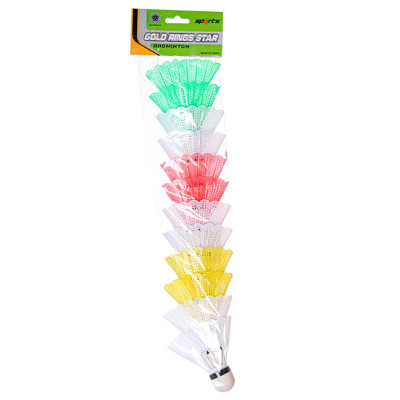 Набiр воланчикiв для бадминтону 6 білих 6 кольорових 12 штук в комплекті BT-BPS-0072 Набiр воланчикiв для бадминтону 6 білих 6 кольорових 12 штук в комплекті BT-BPS-0072